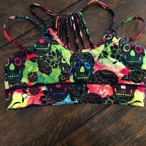 CVG Sports Bra (M) - Tie Dye Skulls